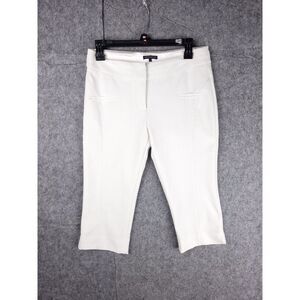 THEORY Capri Crop Pants Women's 4 Cotton Blend Stretch Thick Pockets Equestrian